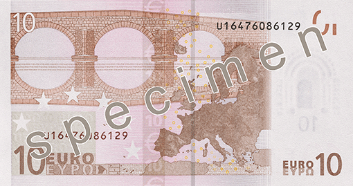 Гръб на €10